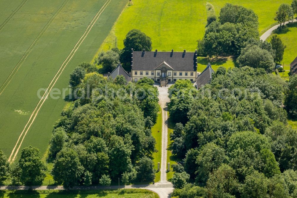 Aerial image Brilon - Buildings and parks at the mansion of the farmhouse in Brilon in the state North Rhine-Westphalia, Germany