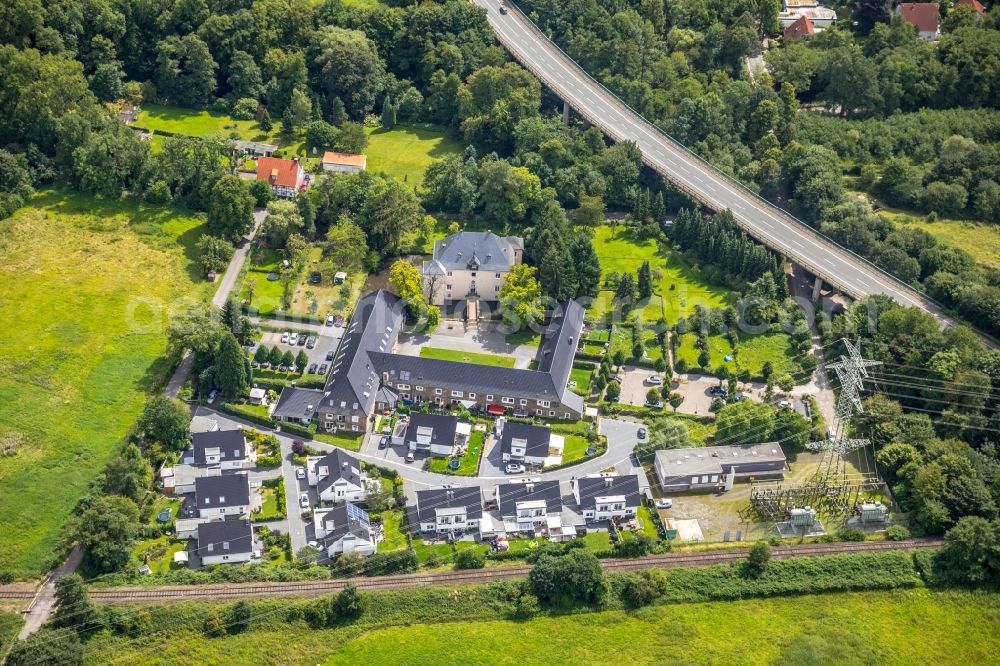 Aerial photograph Gevelsberg - Buildings and parks at the mansion of the farmhouse in Gevelsberg in the state North Rhine-Westphalia, Germany