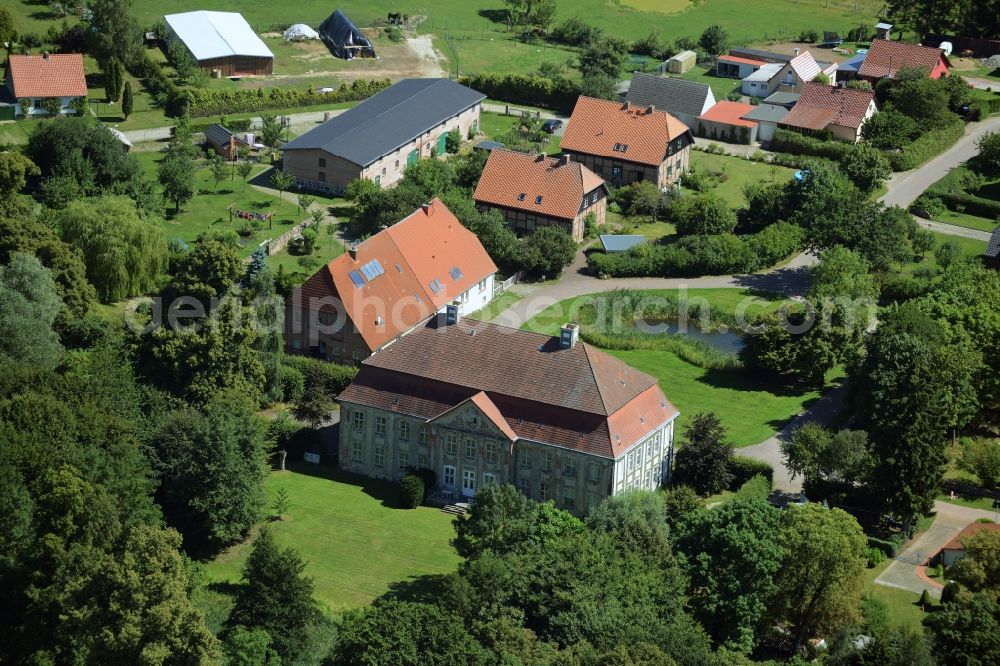 Rumpshagen from the bird's eye view: Buildings and parks at the mansion of the farmhouse in Rumpshagen in the state Mecklenburg - Western Pomerania