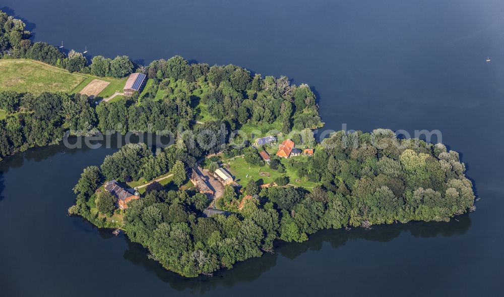 Wittmoldt from the bird's eye view: Buildings and parks at the mansion of the farmhouse in Wittmoldt in the state Schleswig-Holstein