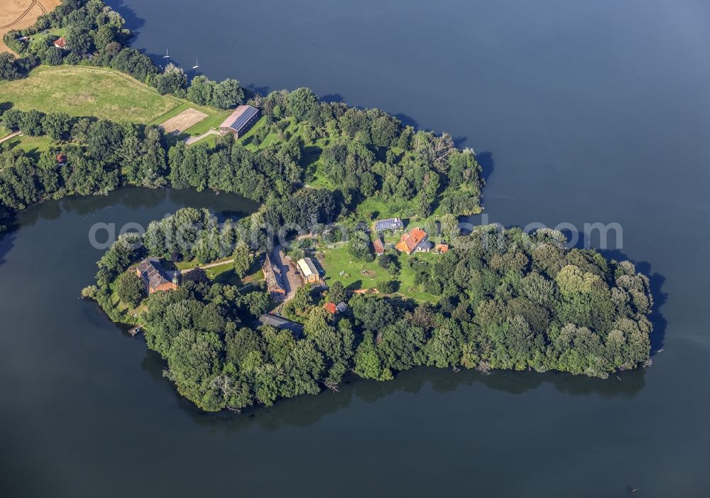 Aerial image Wittmoldt - Buildings and parks at the mansion of the farmhouse in Wittmoldt in the state Schleswig-Holstein