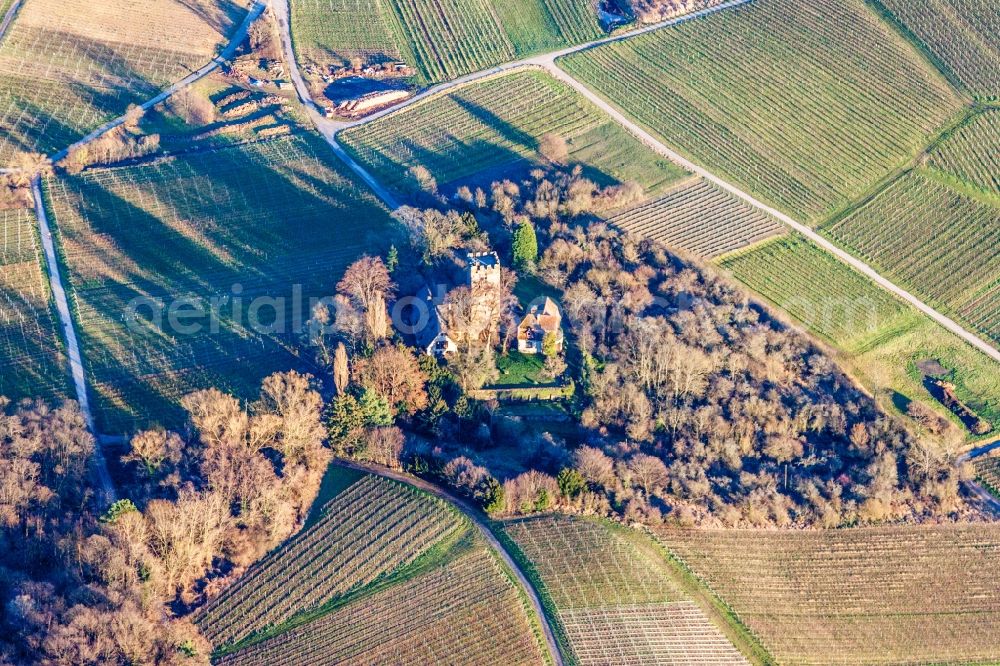 Aerial photograph Wissembourg - Buildings and parks at the mansion of the farmhouse in Wissembourg in Grand Est, France