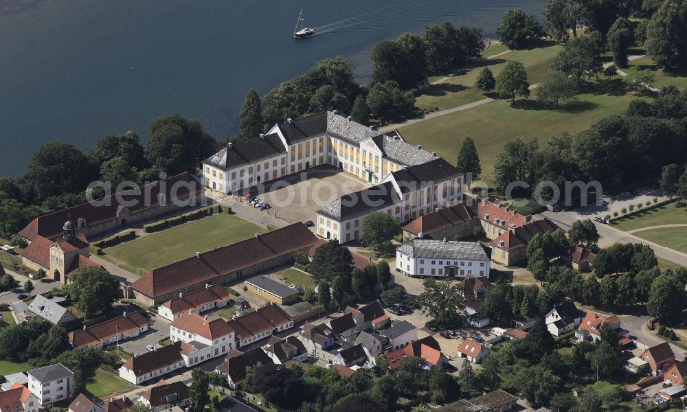 Augustenborg from the bird's eye view: Building and Castle Park Castle Augustenborg in Denmark