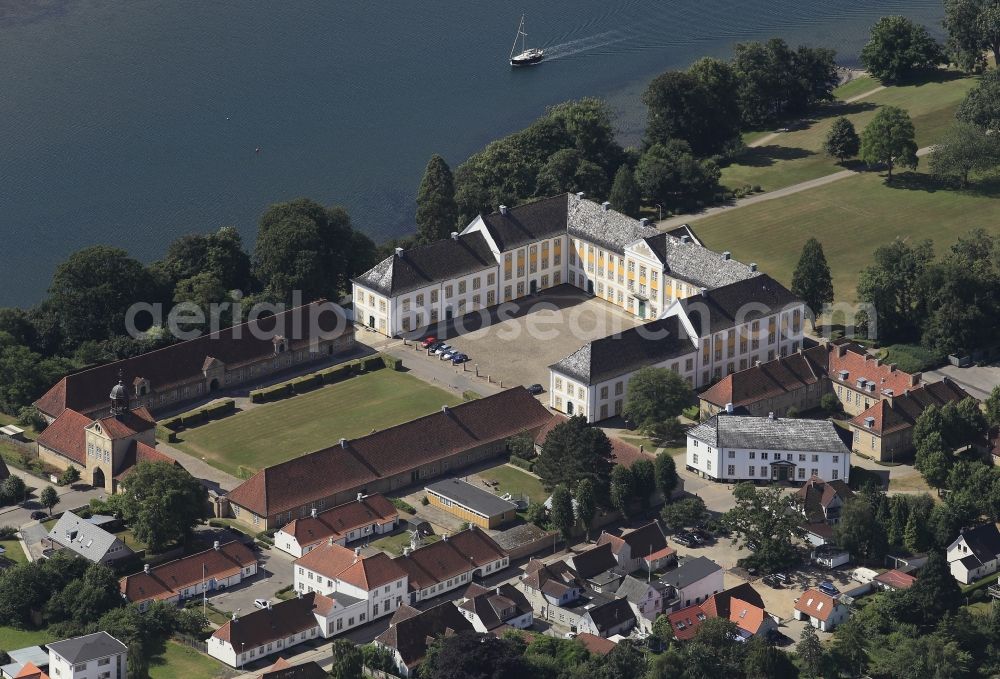 Aerial image Augustenborg - Building and Castle Park Castle Augustenborg in Denmark