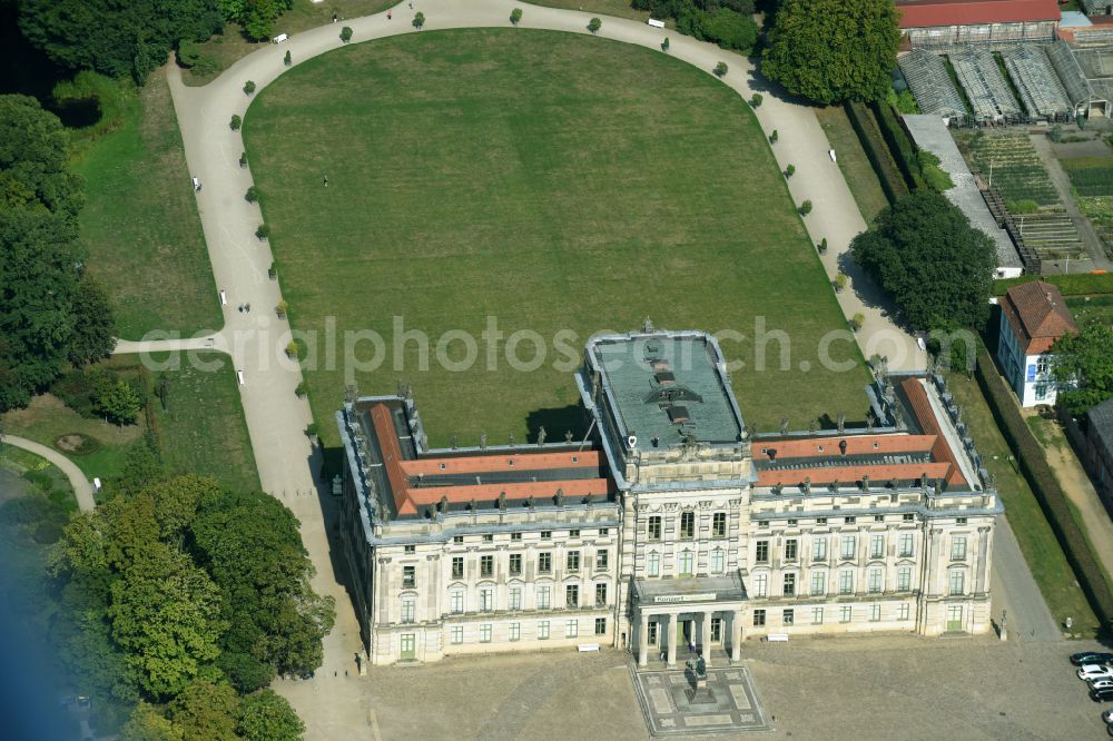 Aerial photograph Ludwigslust - Building and Castle Park Castle Ludwigslust in the state Mecklenburg - Western Pomerania