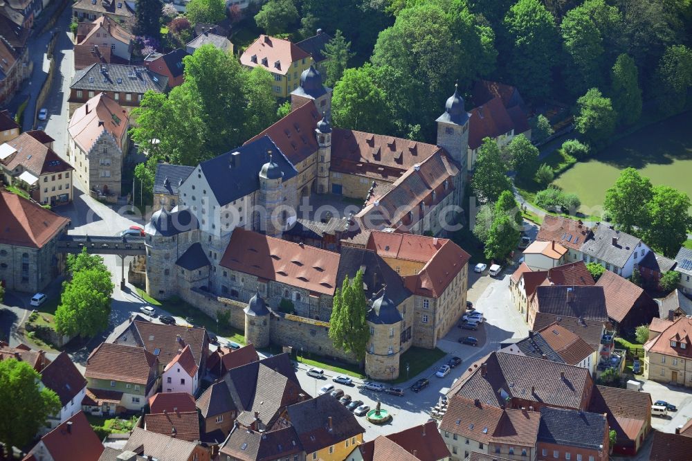 Aerial image Thurnau - Building and Castle Park Castle Thurnau in the state Bavaria