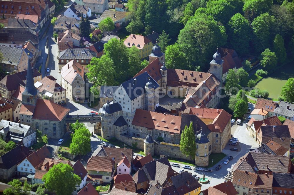 Thurnau from the bird's eye view: Building and Castle Park Castle Thurnau in the state Bavaria