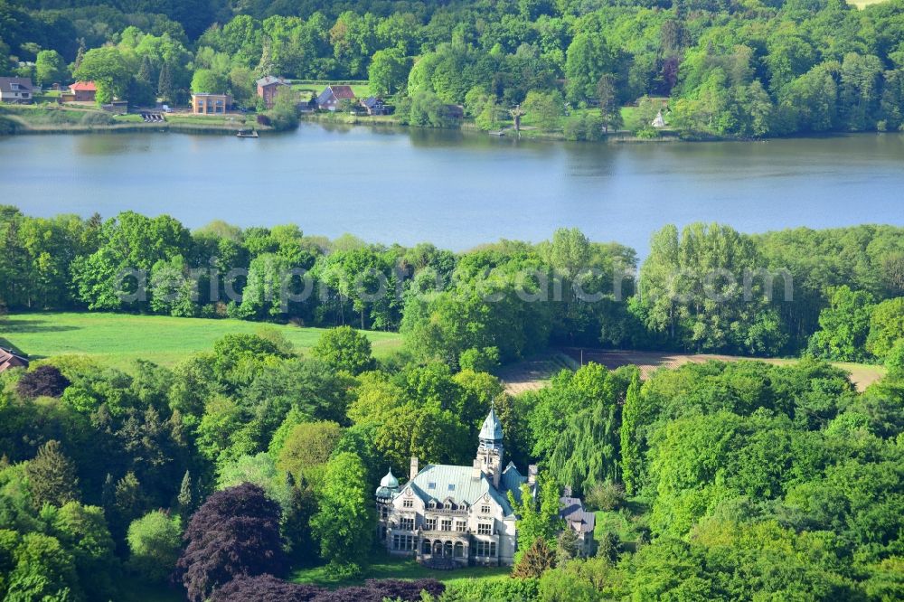 Aerial image Grabau - Buildings and parks of the castle- like Villa Grabau in Schleswig-Holstein