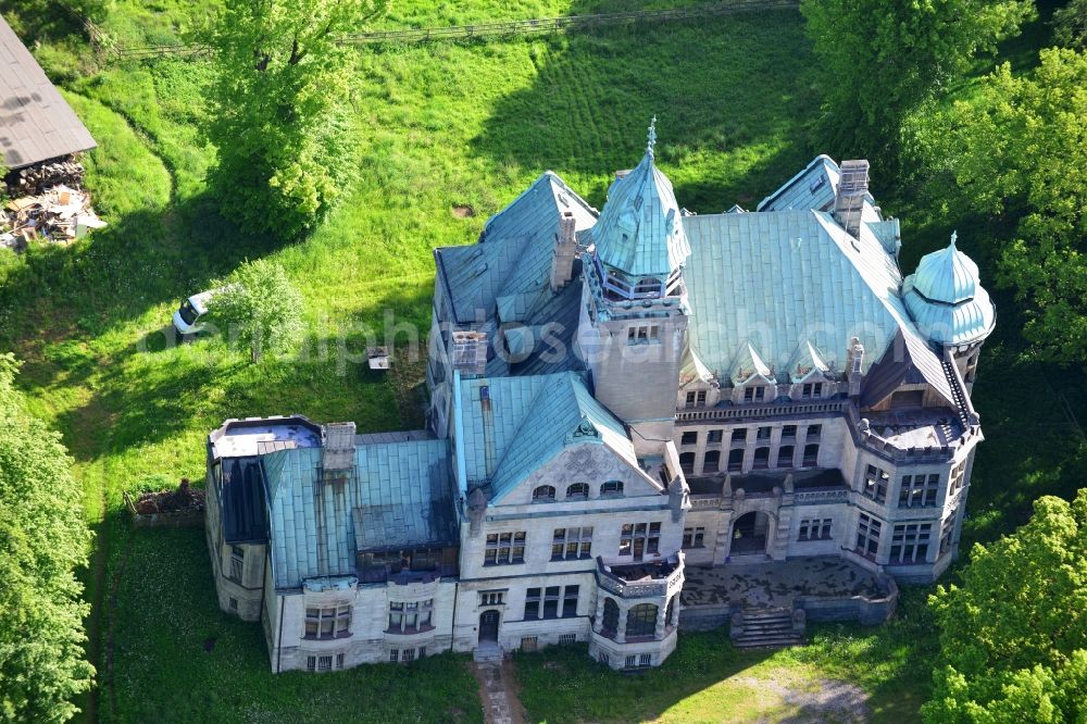 Grabau from the bird's eye view: Buildings and parks of the castle- like Villa Grabau in Schleswig-Holstein