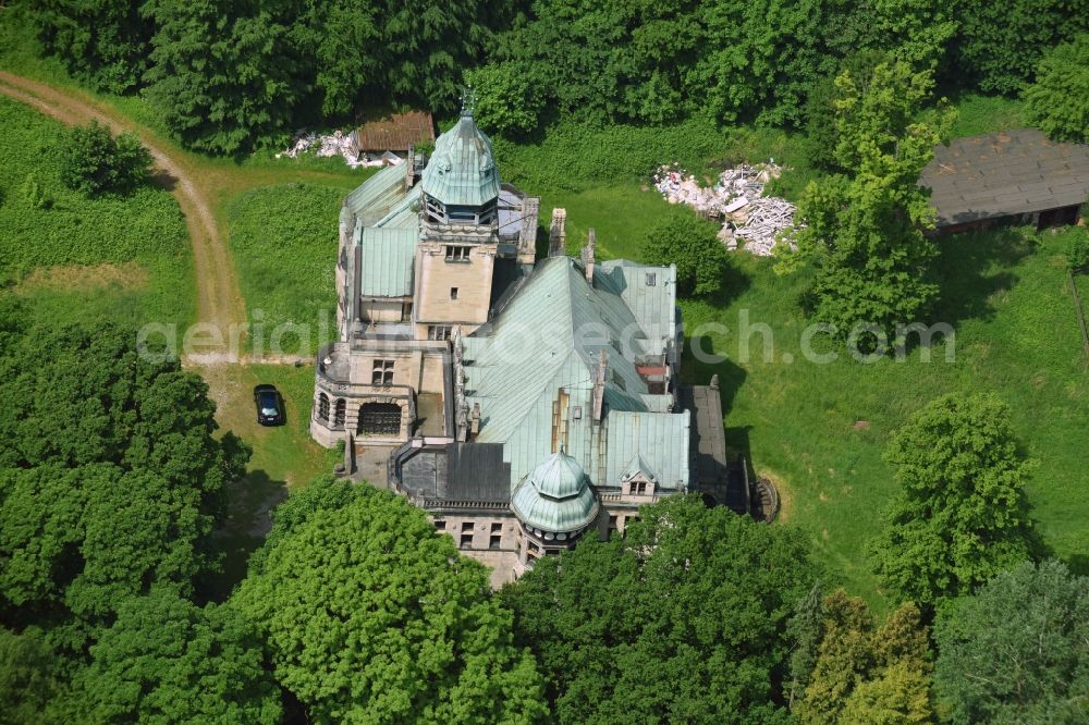 Grabau from the bird's eye view: Buildings and parks of the castle- like Villa Grabau in Schleswig-Holstein