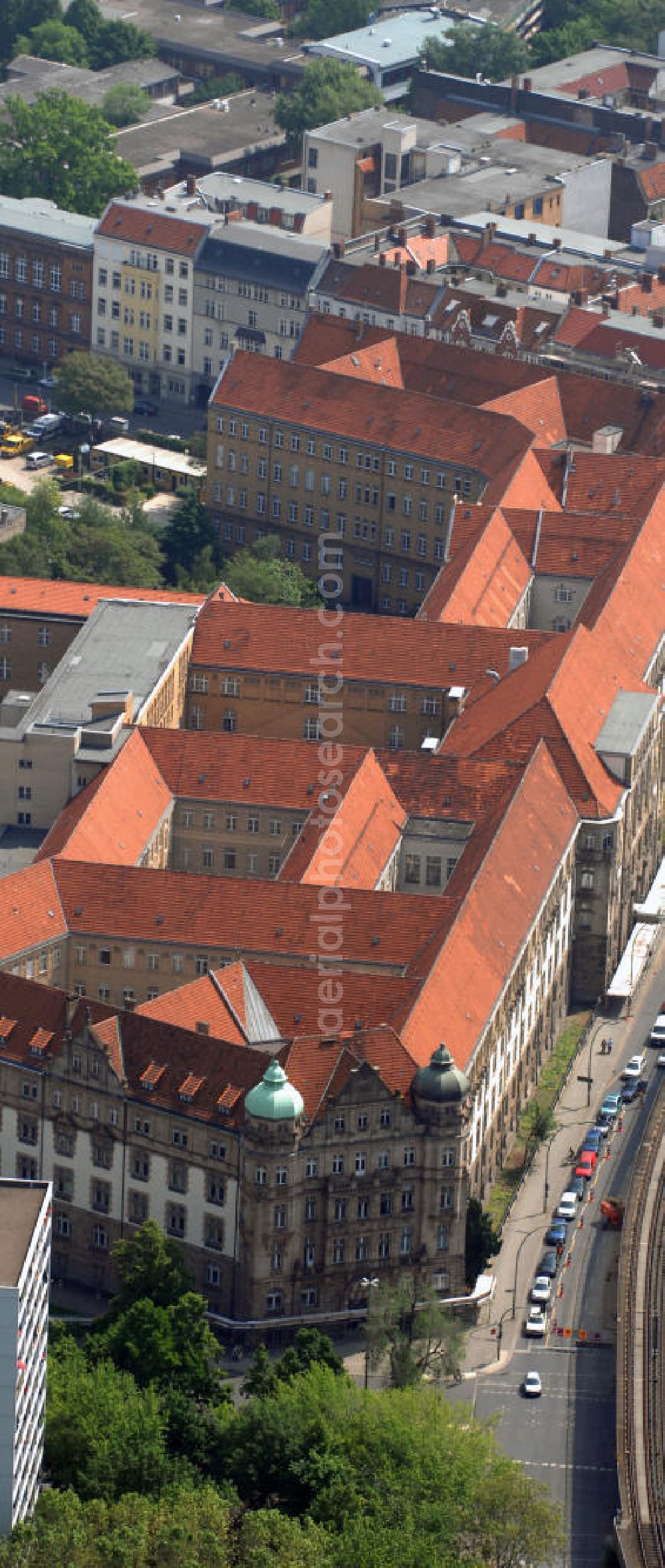 Aerial photograph Berlin - Building of the Patent Office / German Patent and Trademark Office in Berlin Kreuzberg