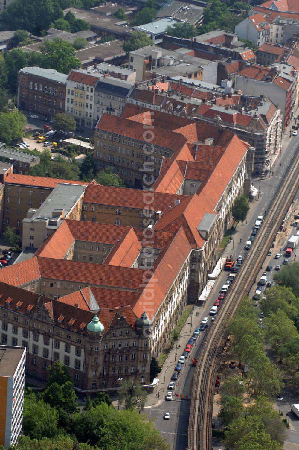 Berlin from above - Building of the Patent Office / German Patent and Trademark Office in Berlin Kreuzberg