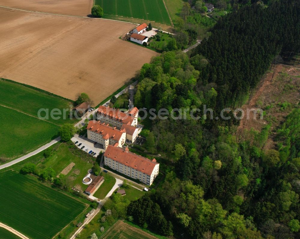 Aerial photograph Münchshöfen - Building of the nursing home Antoniusheim in Muenchshofen in the state Bavaria, Germany