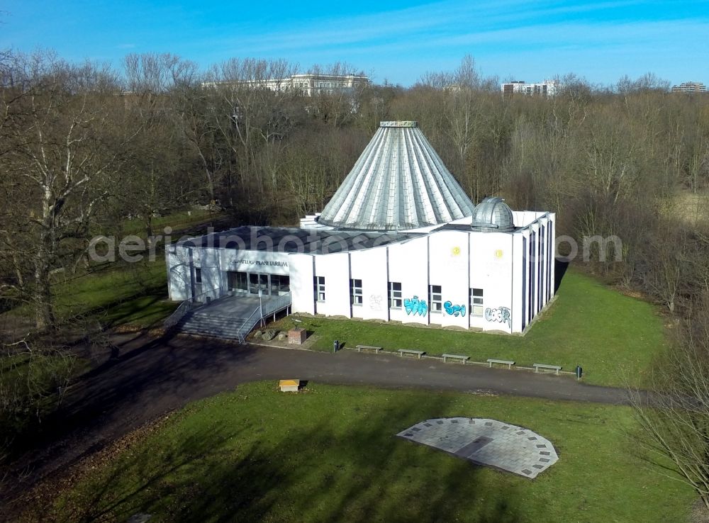 Aerial image Halle Saale - Planetarium building in Halle in Saxony-Anhalt