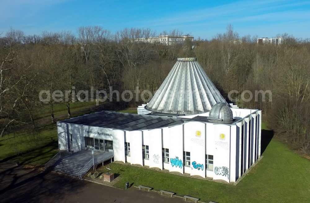 Aerial photograph Halle Saale - Planetarium building in Halle in Saxony-Anhalt