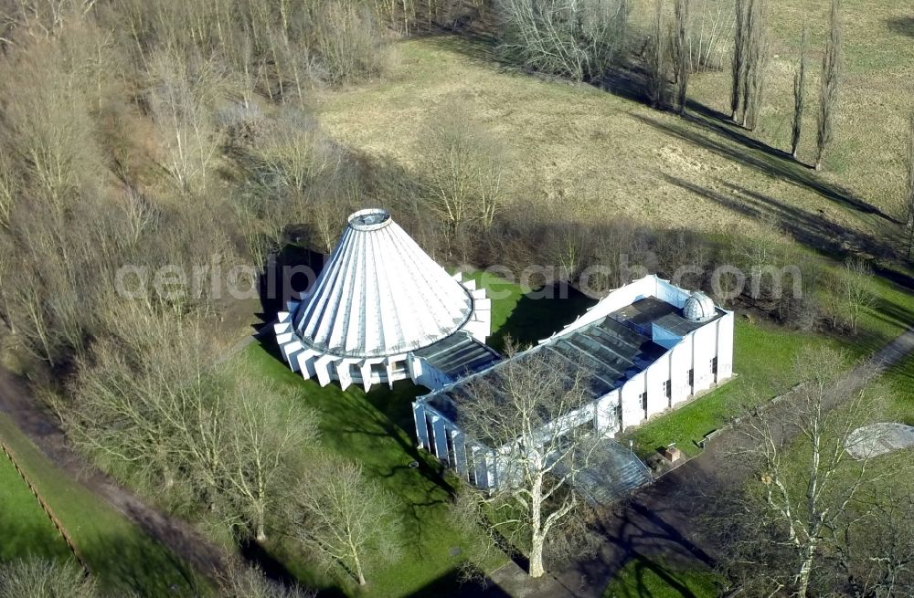 Halle Saale from above - Planetarium building in Halle in Saxony-Anhalt