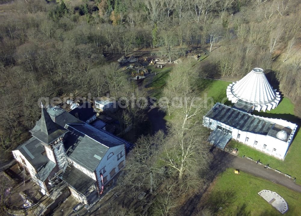 Halle Saale from the bird's eye view: Planetarium building in Halle in Saxony-Anhalt