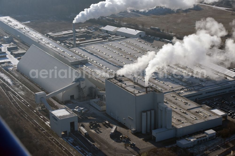 Aerial image Brieselang - Building and production halls on the premises of RIGIPS GmbH in Brieselang in the state Brandenburg