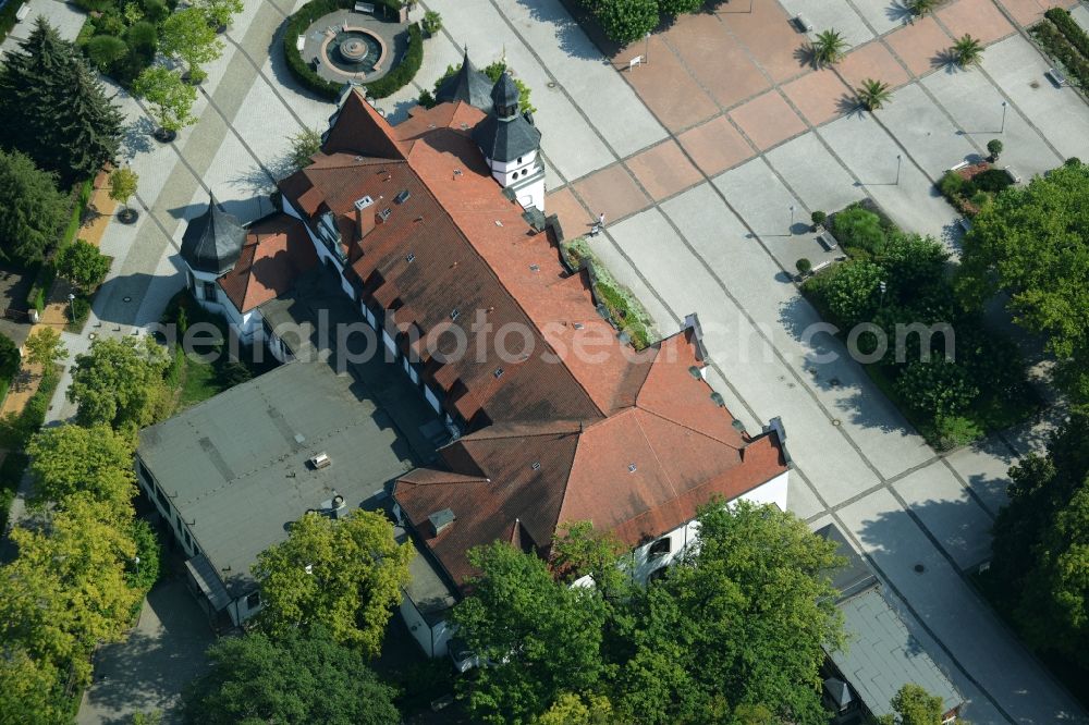 Aerial image Bad Schmiedeberg - Building of the rehabilitation center in Bad Schmiedeberg in the state Saxony-Anhalt