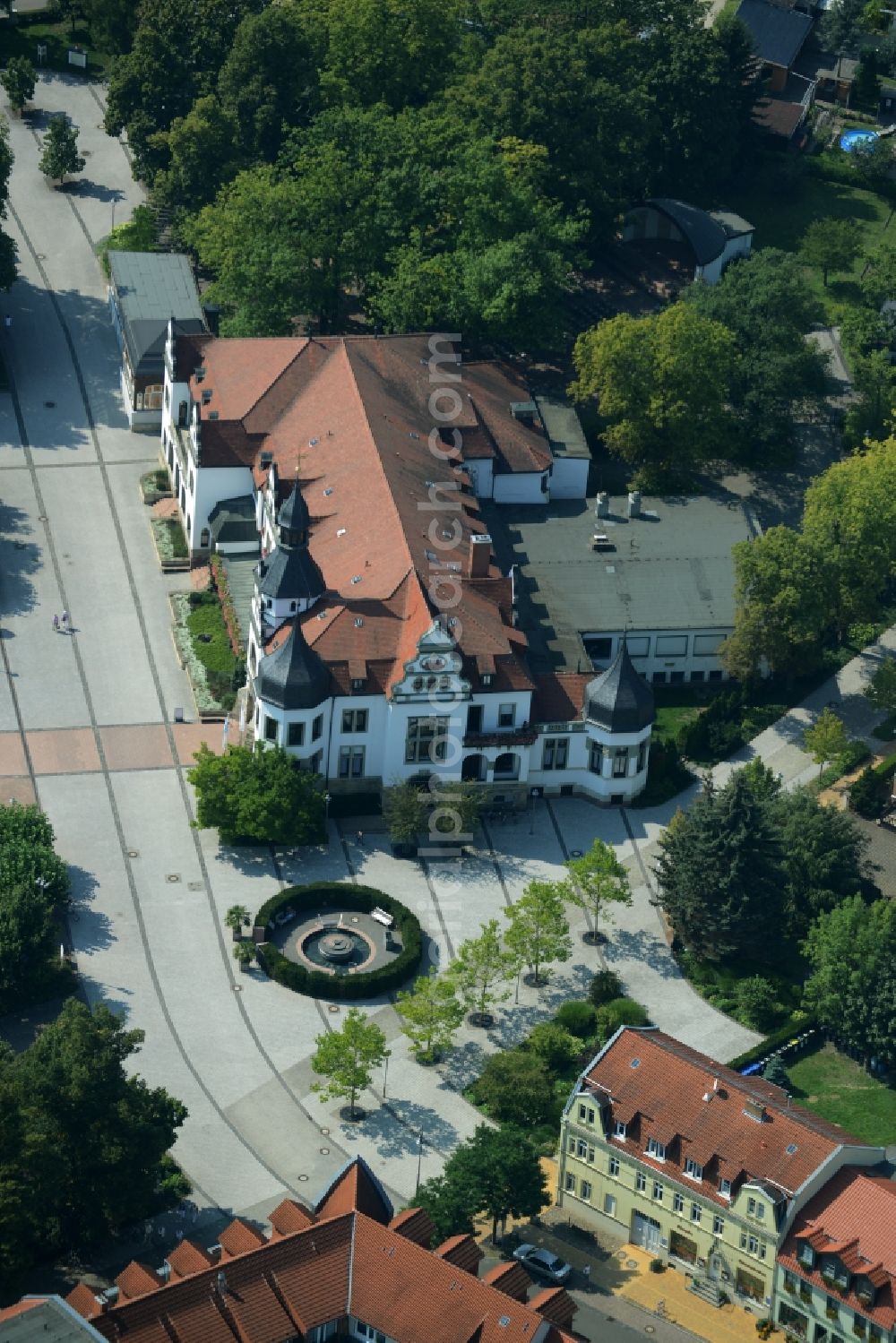 Aerial photograph Bad Schmiedeberg - Building of the rehabilitation center in Bad Schmiedeberg in the state Saxony-Anhalt