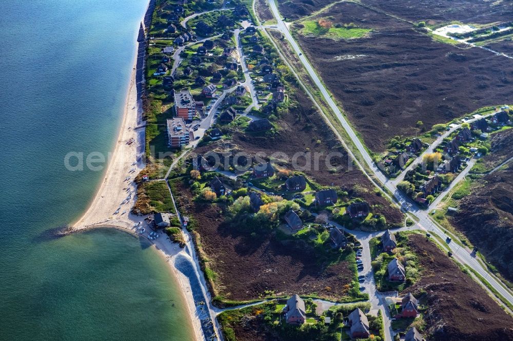 Aerial photograph List - Building of the restaurant Austernperle in List at the island Sylt in the state Schleswig-Holstein, Germany