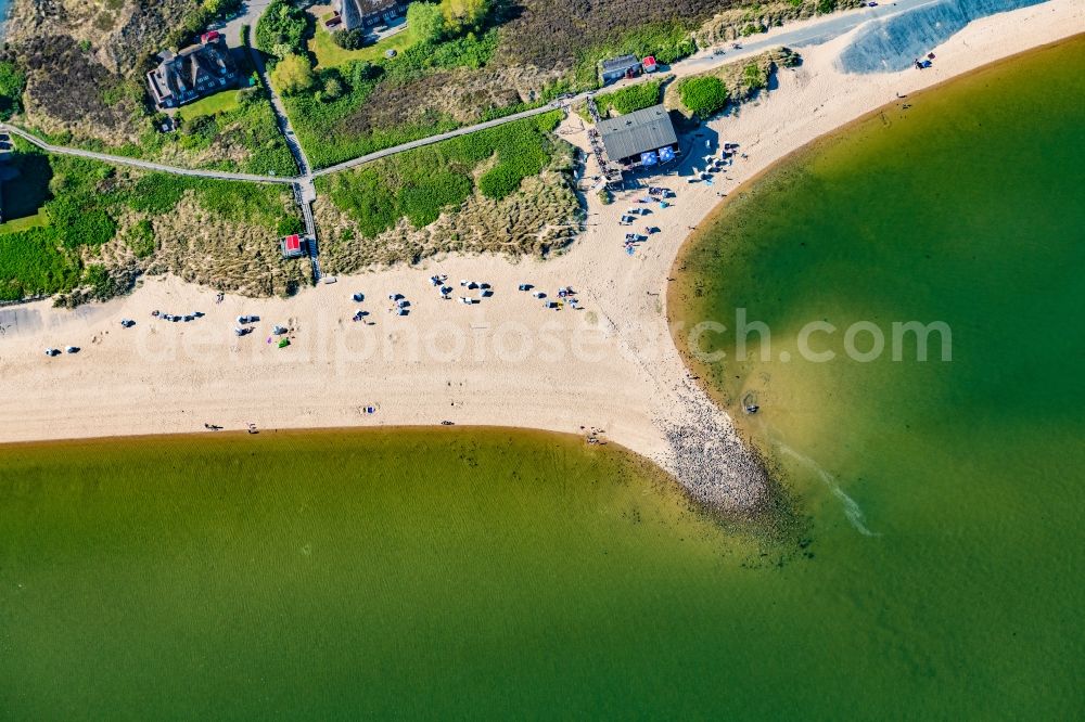 Aerial photograph List - Building of the restaurant Austernperle in List at the island Sylt in the state Schleswig-Holstein, Germany