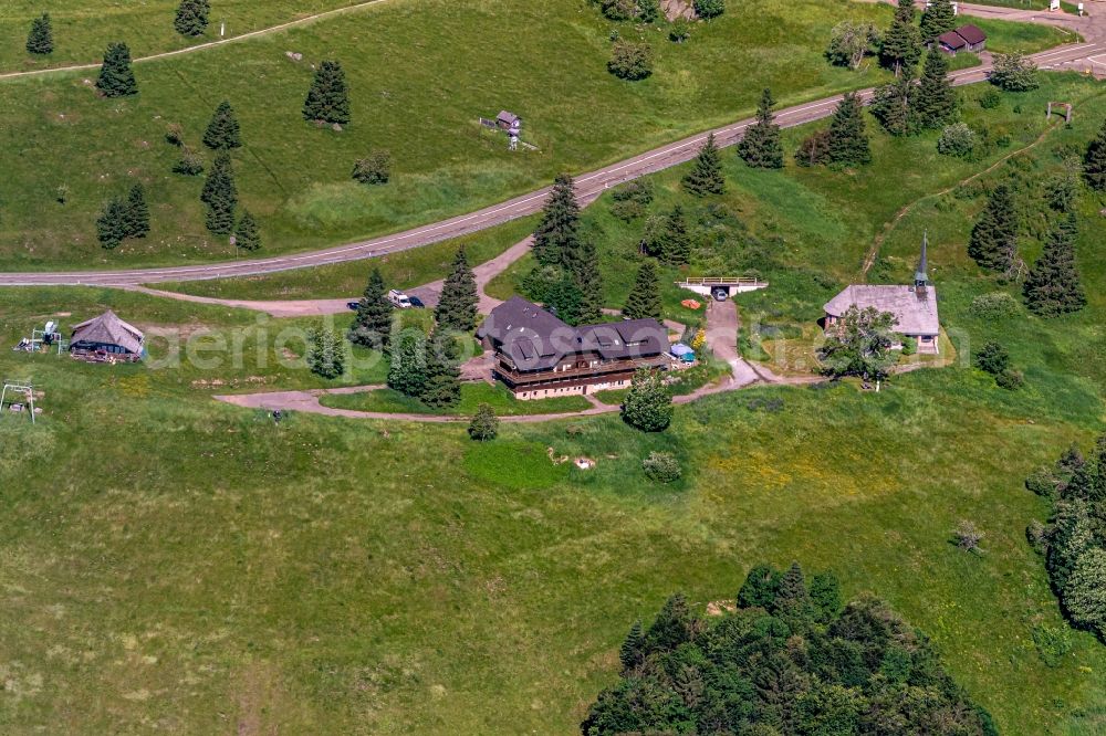 Aerial photograph Waldkirch - Building of the restaurant Kandelhof in Waldkirch in the state Baden-Wurttemberg, Germany