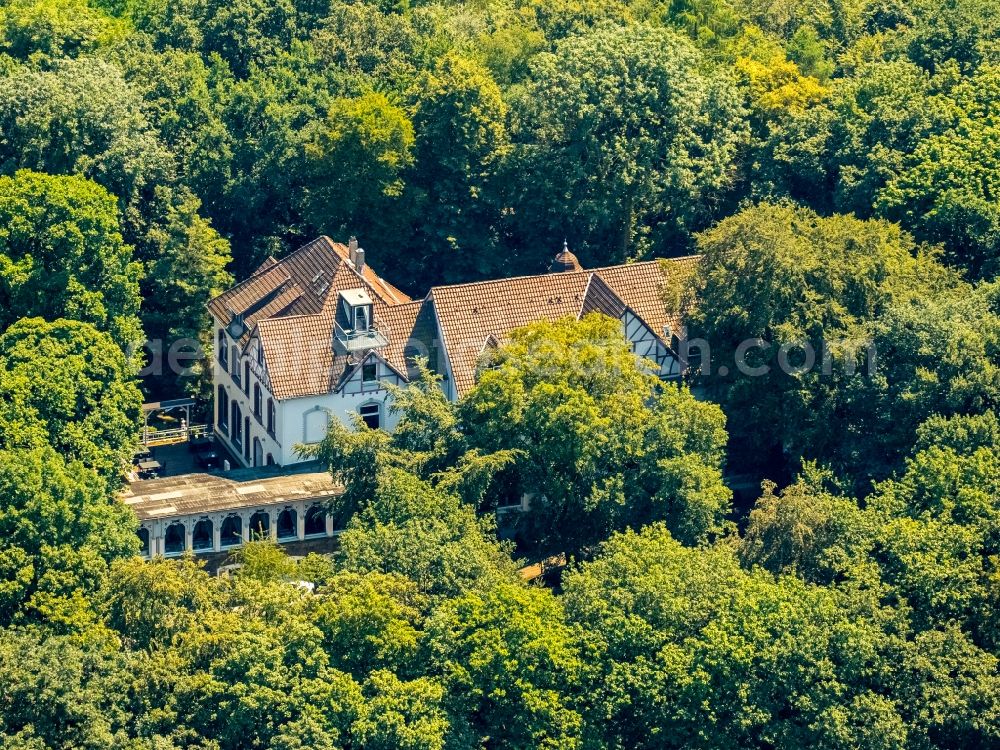 Aerial photograph Hattingen - Building of the restaurant Die Neue Schulenburg in Hattingen in North Rhine-Westphalia