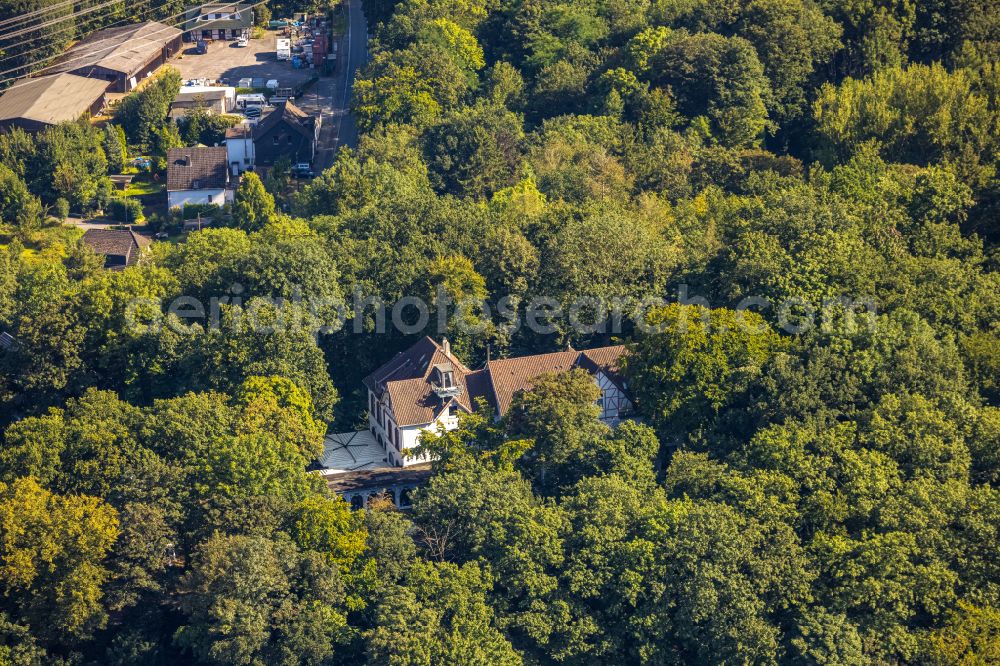 Hattingen from above - Building of the restaurant Die Neue Schulenburg in Hattingen in North Rhine-Westphalia