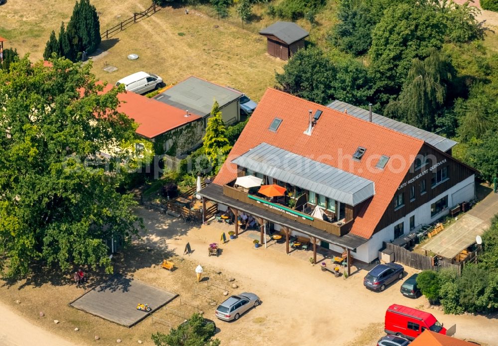 Aerial image Jabel - Building of the restaurant Quisiana in Jabel in the state Mecklenburg - Western Pomerania