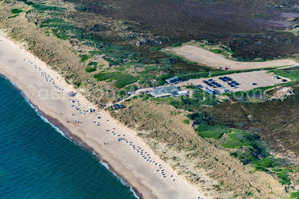 Sylt from the bird's eye view: Building of the restaurant Samoa Seepferdchen in the district Rantum (Sylt) in Sylt on Island Sylt in the state Schleswig-Holstein, Germany