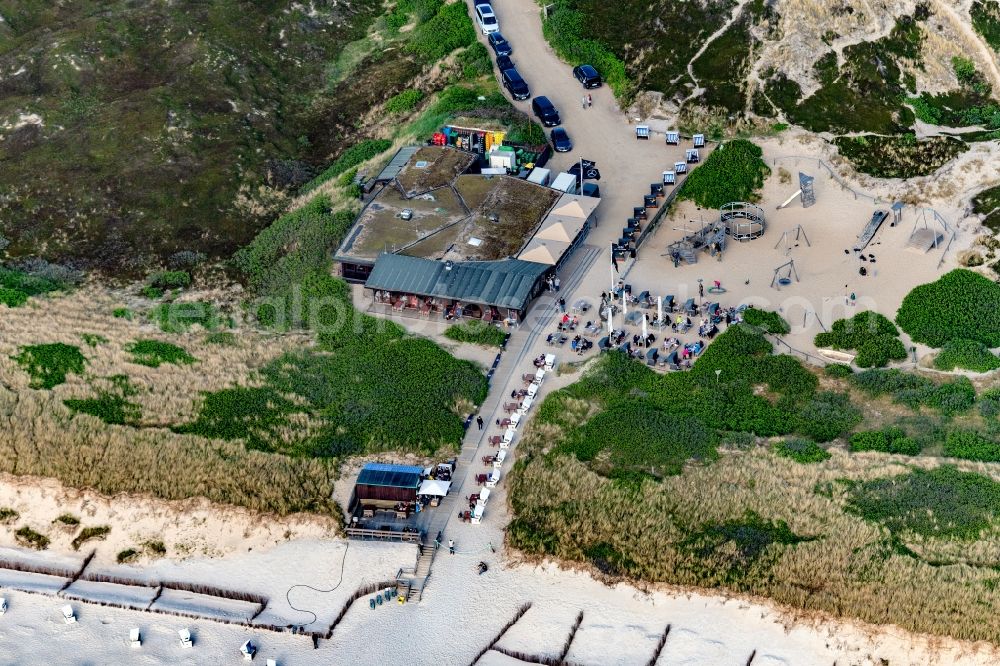 Aerial photograph Sylt - Building of the restaurant Sansibar in the district Rantum (Sylt) in Sylt on Island Sylt in the state Schleswig-Holstein, Germany