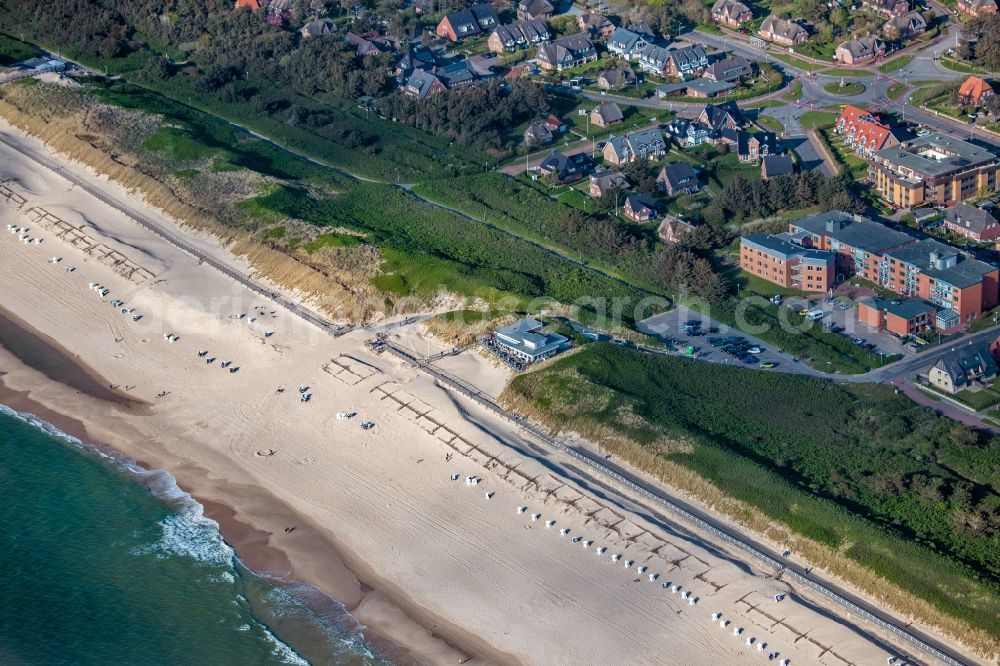 Aerial photograph Westerland - Building of the restaurant Die Seenot in Westerland at the island Sylt in the state Schleswig-Holstein, Germany