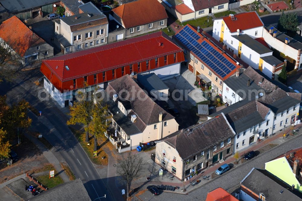 Aerial photograph Werneuchen - Building of the restaurant Ristorante Venezia in Werneuchen in the state Brandenburg, Germany