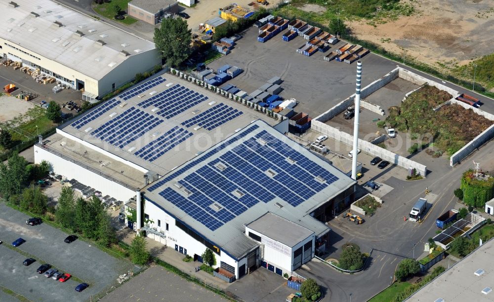 Aerial photograph Frankfurt am Main - View of the building of the Rhein-Main Biokompost GmbH in Frankfurt am Main in the state Hesse