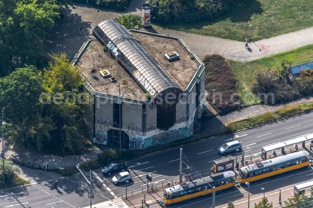 Leipzig from above - Ruin of vacant building on Rossplatz in the district Zentrum-Sued in Leipzig in the state Saxony, Germany