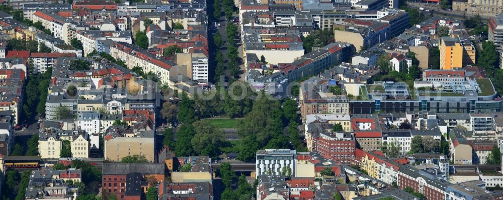 Aerial image Berlin - View of Building on Savigny Platz on Kant street in the Charlottenburg district in Berlin