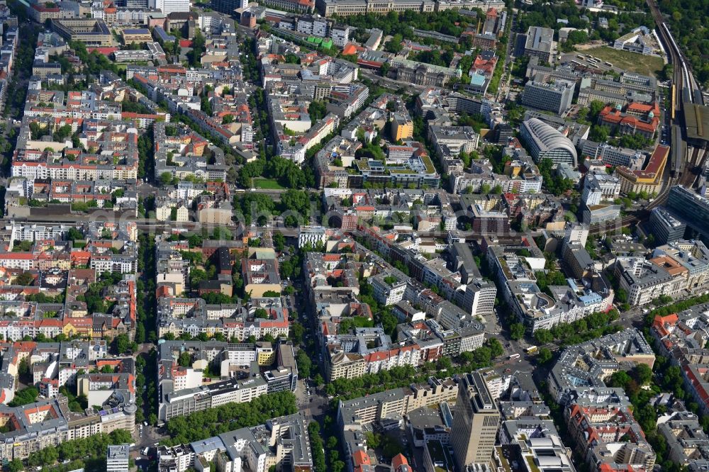 Berlin from above - View of Building on Savigny Platz on Kant street in the Charlottenburg district in Berlin