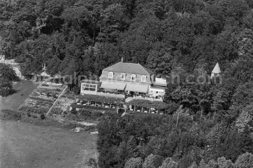 Aerial image Bad Mergentheim - Castle hotel building Reinhold Wuerth Haus on street Ketterberg in Bad Mergentheim in the state Baden-Wuerttemberg, Germany