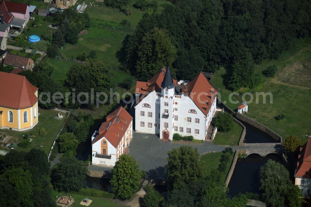 Aerial image Belgershain - Building and castle Park castle Belgershain in Belgershain in the state Saxony