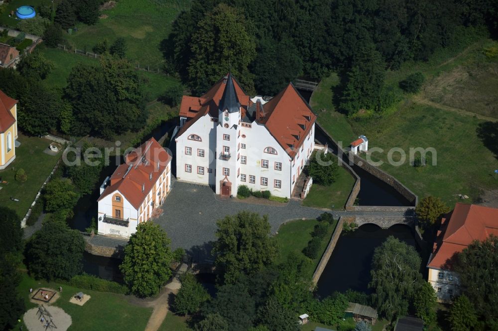 Aerial photograph Belgershain - Building and castle Park castle Belgershain in Belgershain in the state Saxony