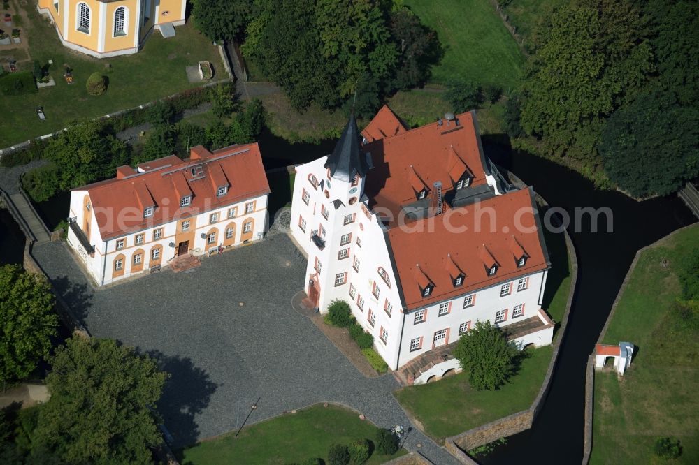 Aerial image Belgershain - Building and castle Park castle Belgershain in Belgershain in the state Saxony