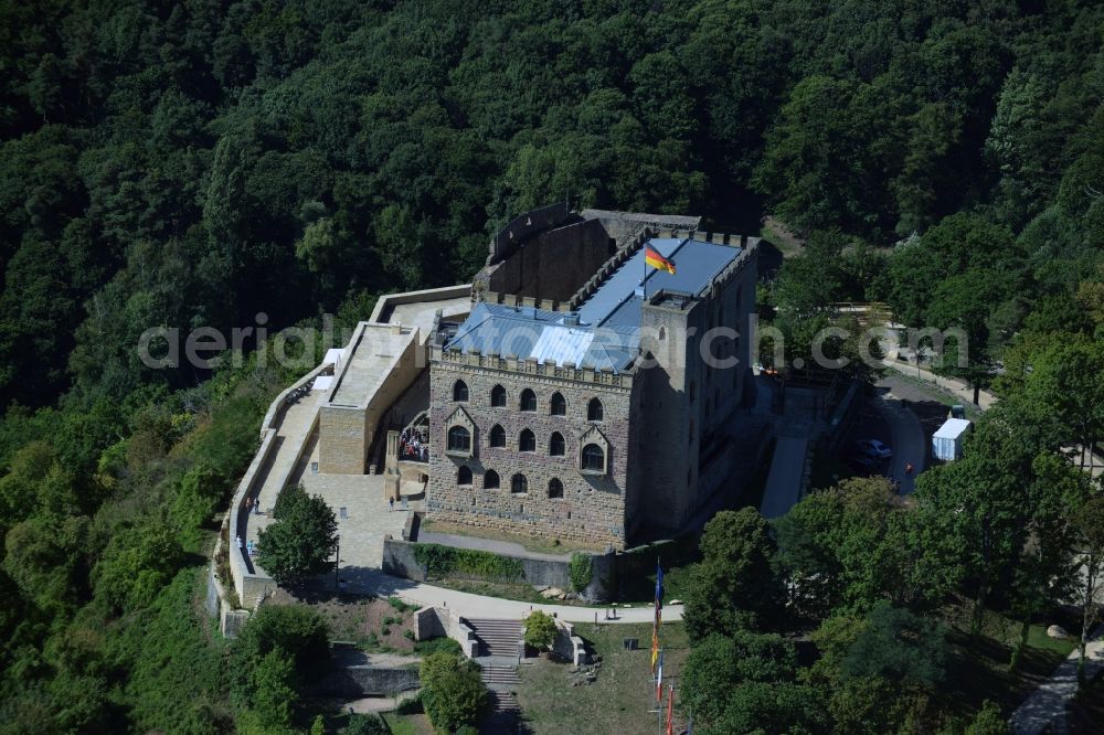 Neustadt an der Weinstraße from the bird's eye view: Building and Castle Park Castle Das Hambacher Schloss in Neustadt an der Weinstrasse in the state Rhineland-Palatinate