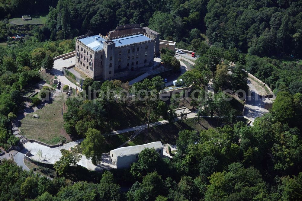 Aerial image Neustadt an der Weinstraße - Building and Castle Park Castle Das Hambacher Schloss in Neustadt an der Weinstrasse in the state Rhineland-Palatinate