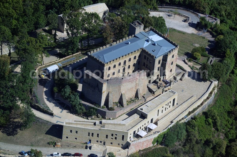 Aerial photograph Neustadt an der Weinstraße - Building and Castle Park Castle Das Hambacher Schloss in Neustadt an der Weinstrasse in the state Rhineland-Palatinate