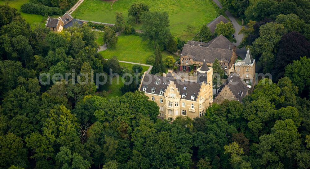 Herdecke from above - Building and Castle Park Castle Haus Mallinckrodt in Herdecke in the state North Rhine-Westphalia