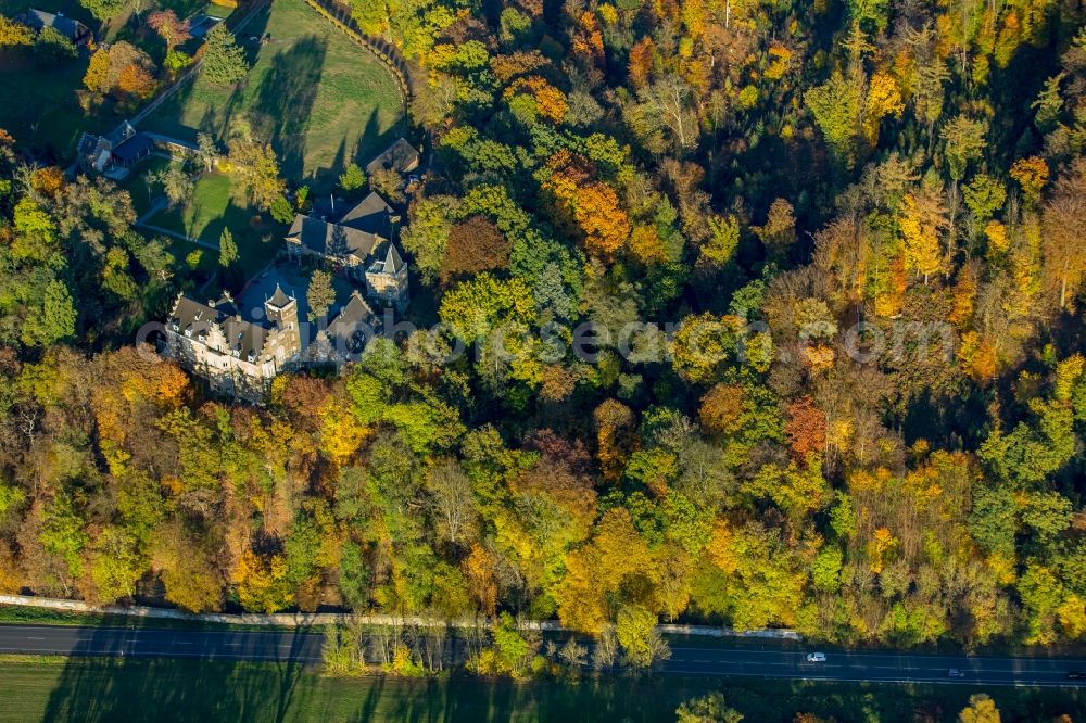 Aerial image Herdecke - Building and Castle Park Castle Haus Mallinckrodt in Herdecke in the state North Rhine-Westphalia