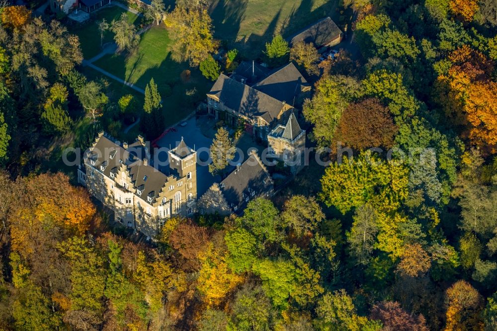 Herdecke from above - Building and Castle Park Castle Haus Mallinckrodt in Herdecke in the state North Rhine-Westphalia