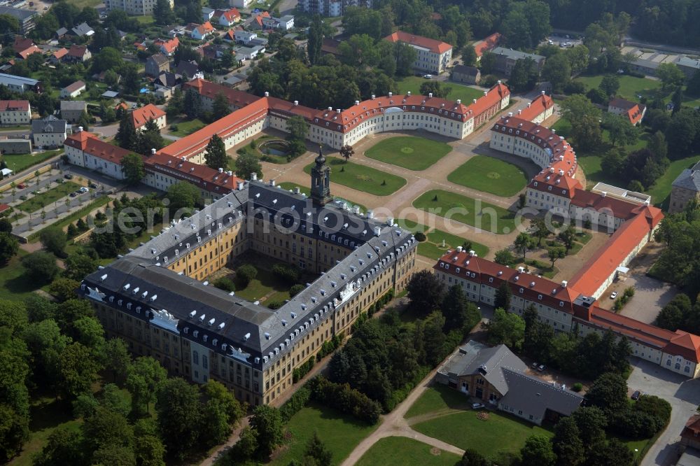 Aerial photograph Wermsdorf - Building and Castle Park Castle Hubertusburg Wermsdorf in Wermsdorf in the state Saxony