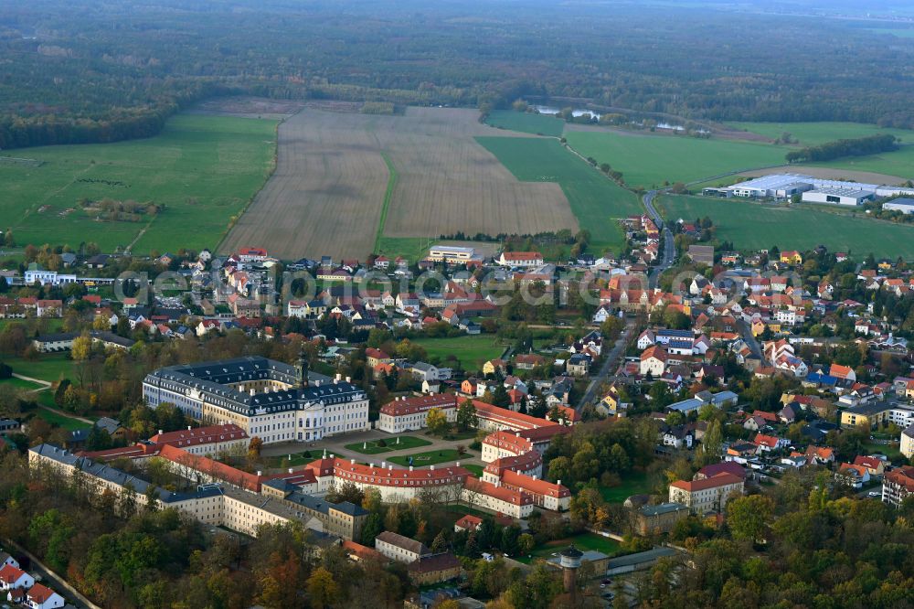 Aerial photograph Wermsdorf - Building and Castle Park Castle Hubertusburg Wermsdorf in Wermsdorf in the state Saxony